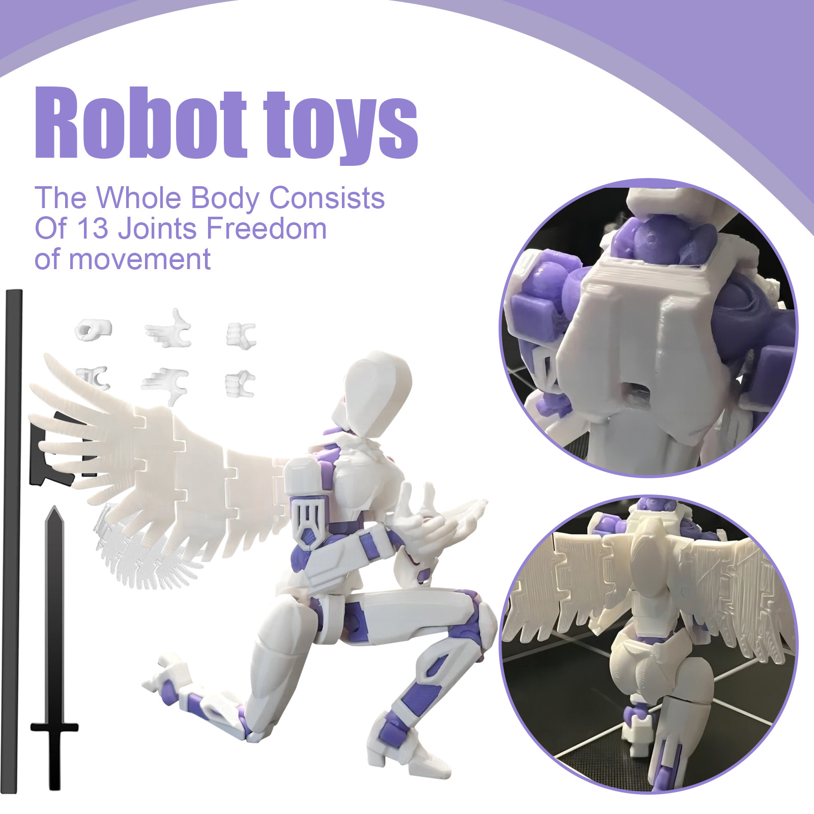 3D Printing Robot - Robot móvil multiarticulado 3,0, maniquí impreso