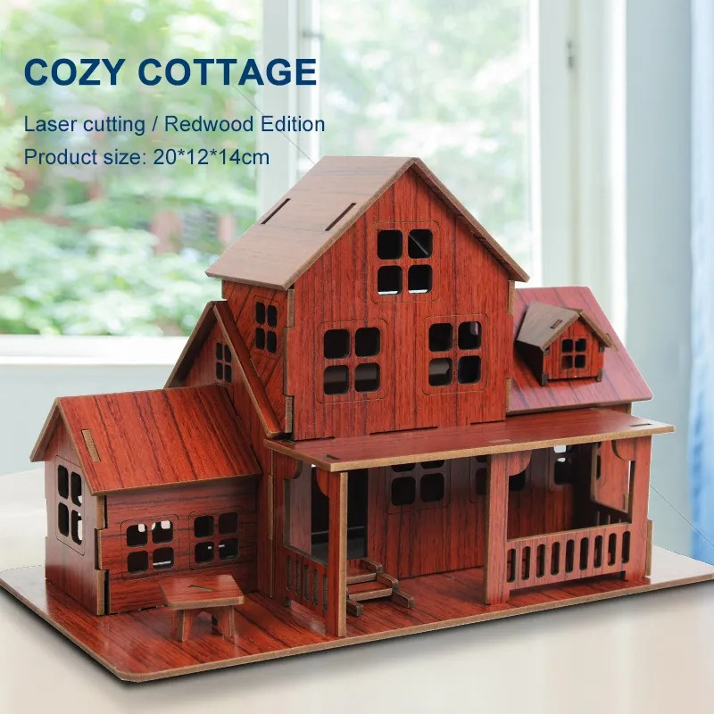 3D Printing House - Rompecabezas 3D de madera: Kit de