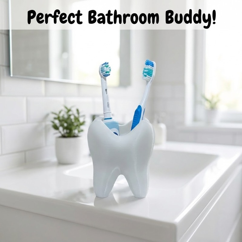 3D Printing Tooth - Organizador con Forma de Diente Impreso
