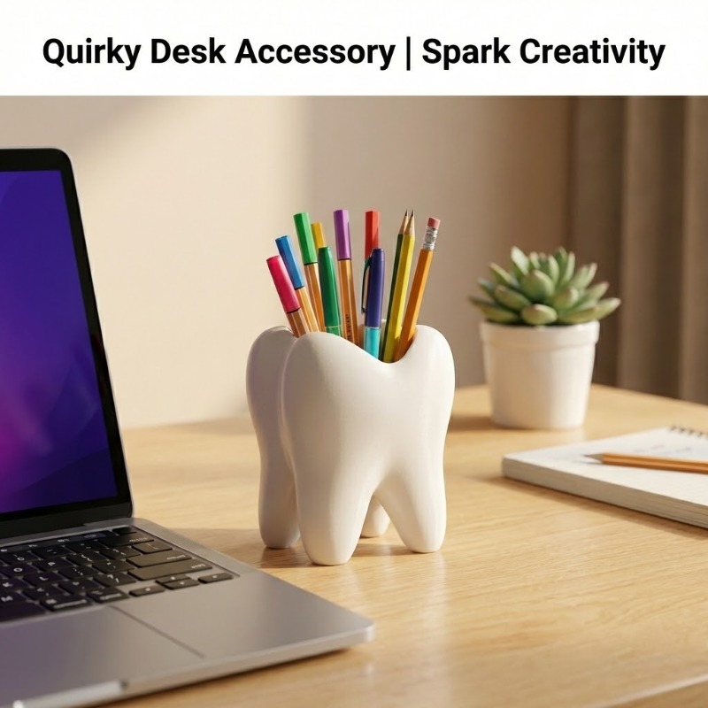 3D Printing Tooth - Organizador de Escritorio con Forma de