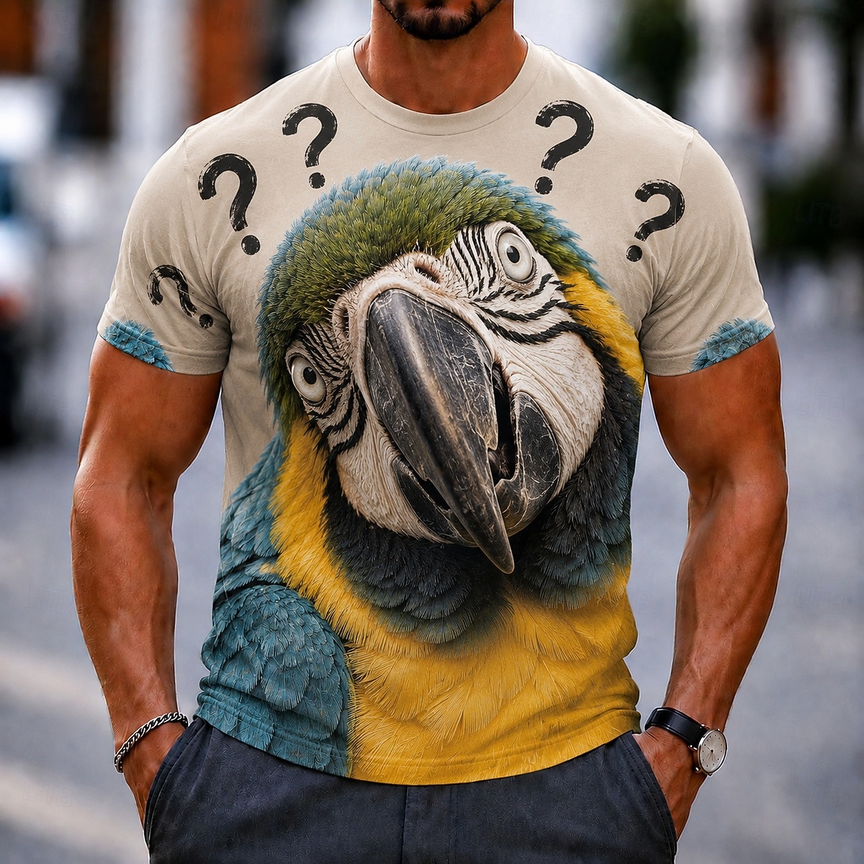3D Printing Questions - Camiseta de Cuello Redondo con Estampado