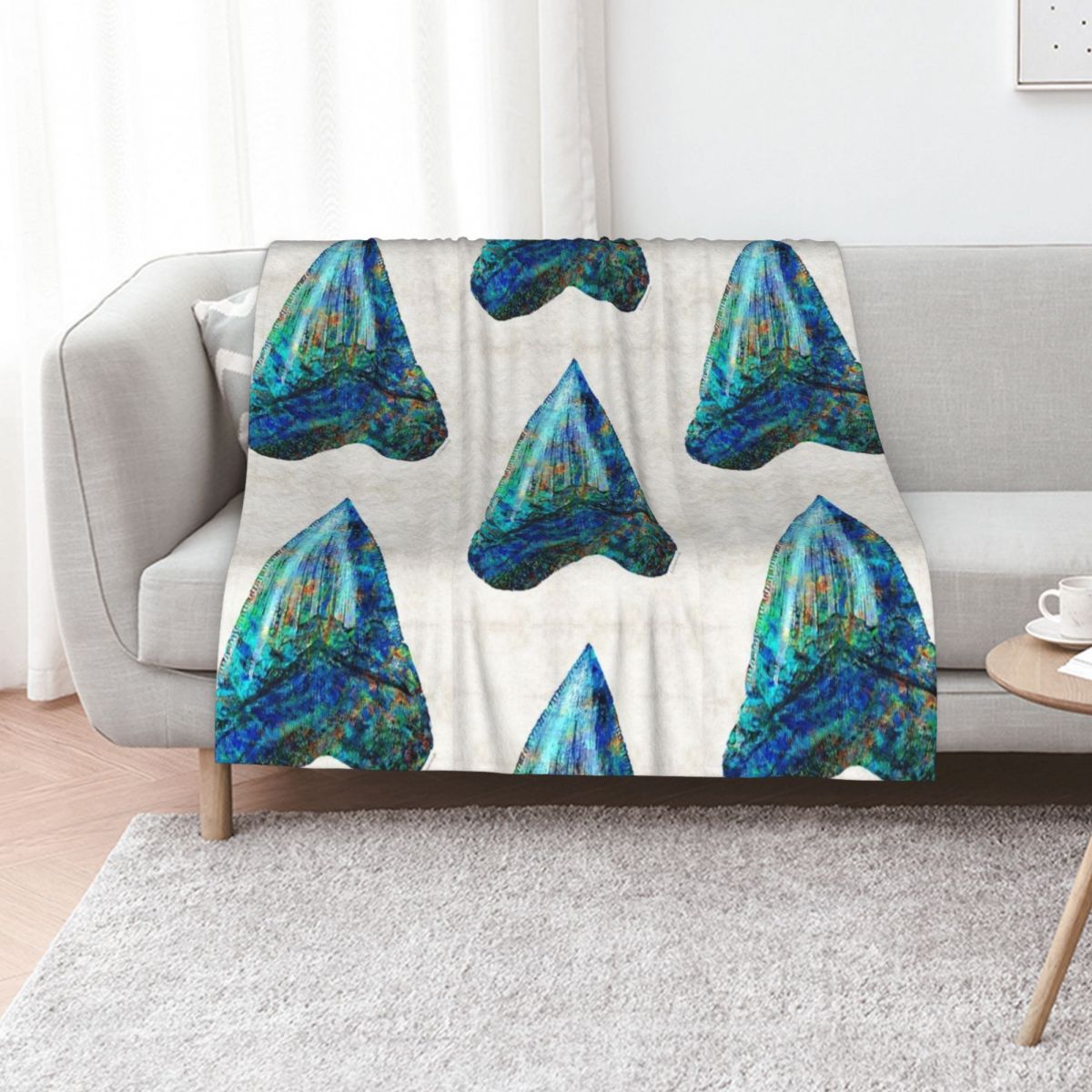 3D Printing Tooth - Blue Shark Tooth Art by Sharon