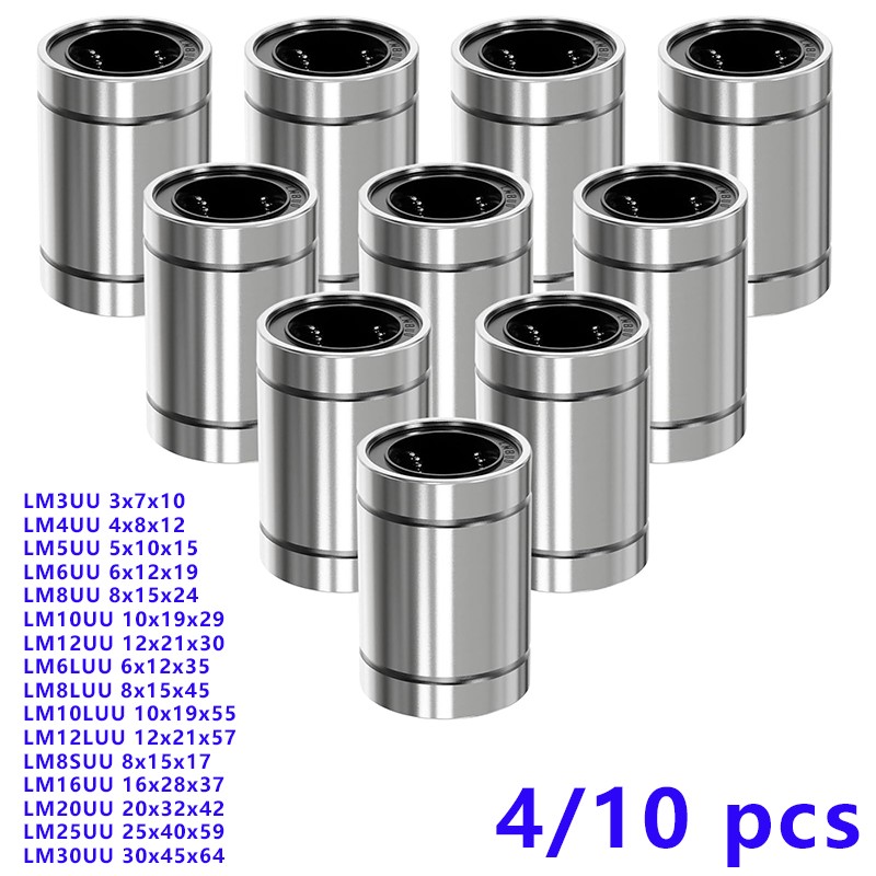 3D Printing Guide - 4/10 Uds LM8UU LM10UU LM16UU LM12UU