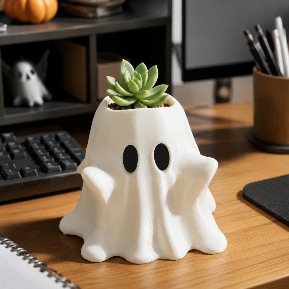 Jarrón Fantasma Blanco Impreso - 3D Printing Cafe reseña y precio