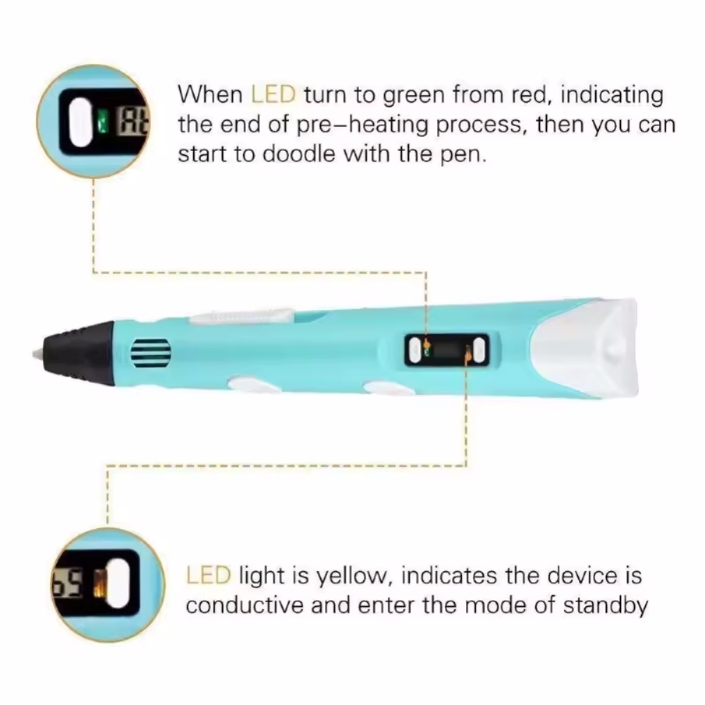 Bolígrafo 3D para niños, bolíg - 3D Printing Pen For Kids reseña y precio