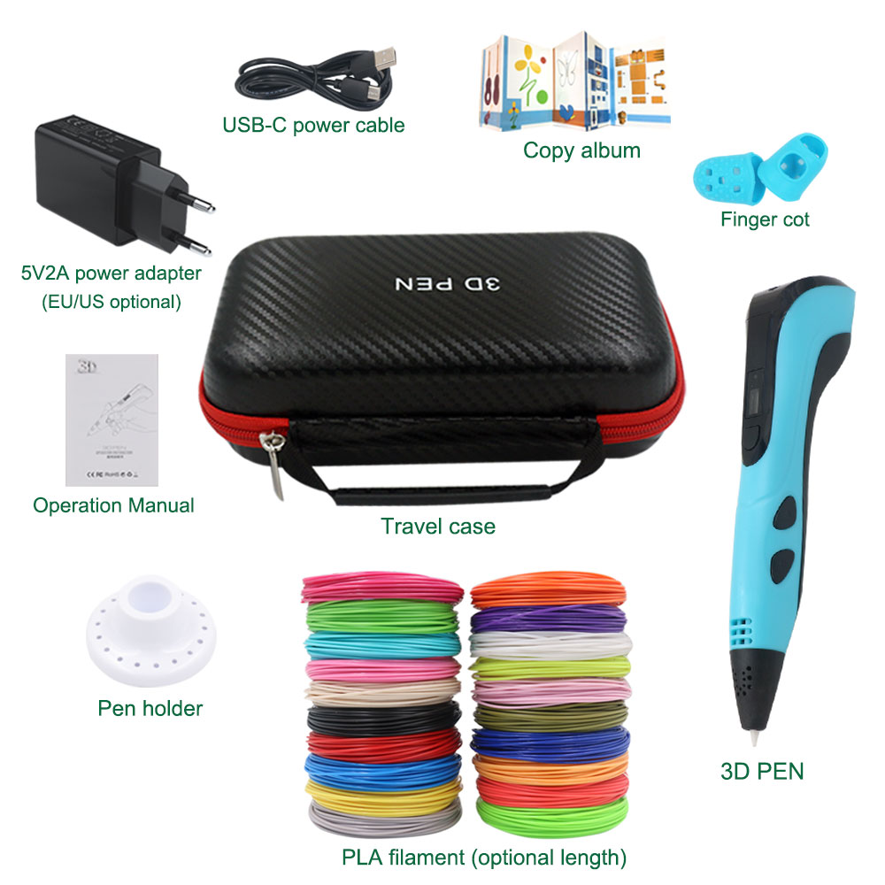 Bolígrafo de impresión 3D DIY, - 3D Printing Pen For Kids reseña y precio