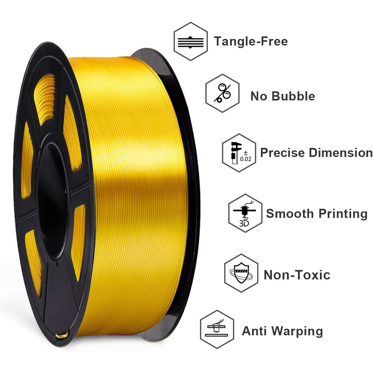 Filamento PLA Silk Gold para I - 3D Printing Fdm reseña y precio